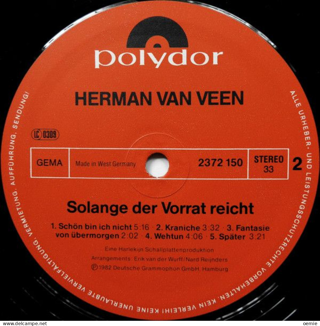 HERMAN VAN VEEN  °  SOLANGE DER VORRAT REICHT - Otros - Canción Alemana