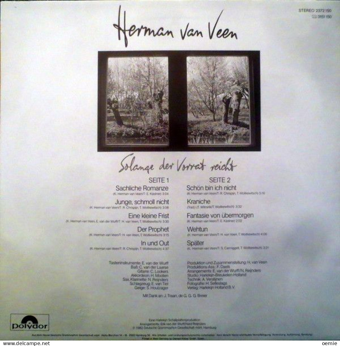 HERMAN VAN VEEN  °  SOLANGE DER VORRAT REICHT - Otros - Canción Alemana