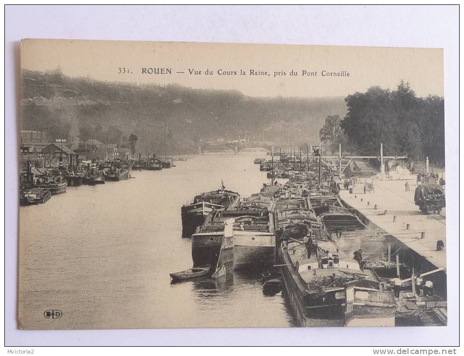 ROUEN - Péniches Au Cours La Reine, Pris Du Pont Corneille - Rouen