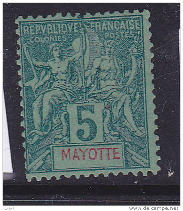 MAYOTTE N°4 5C VERT   TYPE GROUPE ALLEGORIQUE NEUF AVEC CHARNIERE - Andere & Zonder Classificatie