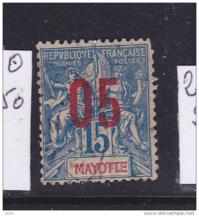 MAYOTTE N°23 05 S 15 BLEU  TYPE GROUPE ALLÉGORIQUE OBL - Other & Unclassified