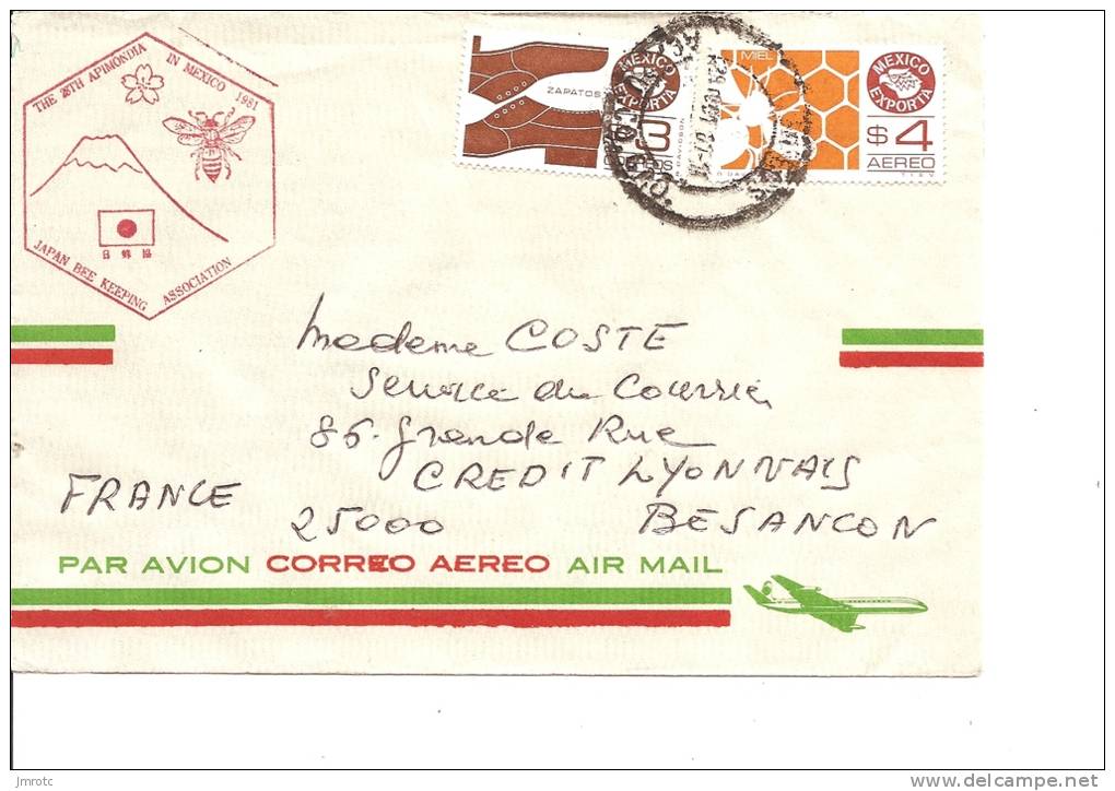 Lettre   Mexique 1981 ' Congrés Apiculture " (684) - Mexique