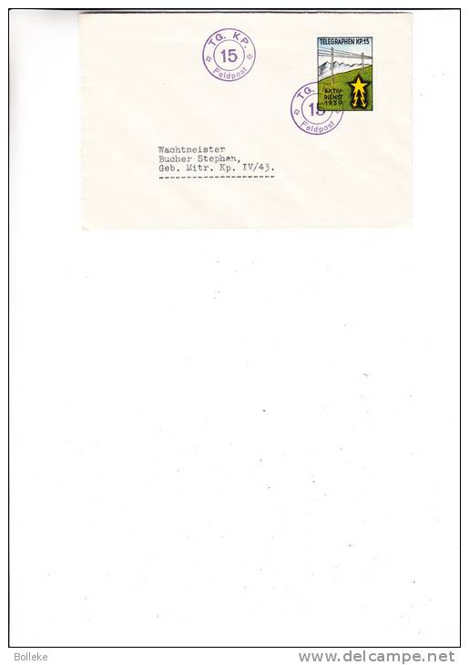 Communications - Télégraphe - Suisse - Lettre De 1939 - Feldpost - Cartas & Documentos