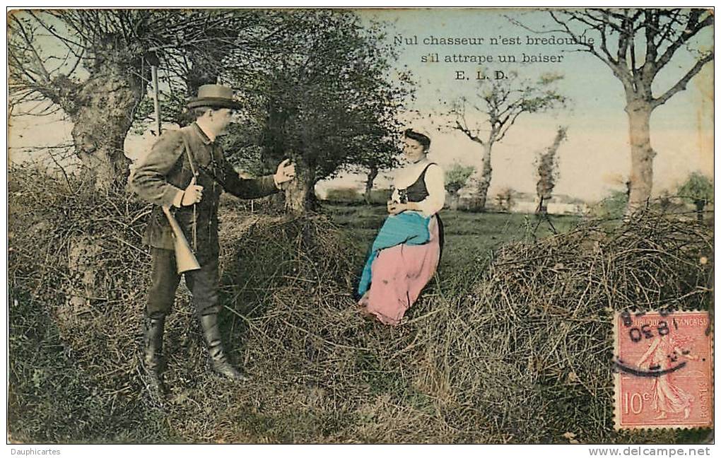 Nul Chasseur N'est Bredouille S'il Attrape Un Baiser. 2 Scans. Edition ELD - Autres & Non Classés