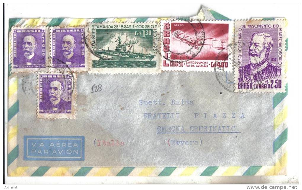 TZ528 - BRASILE , Lettera Commerciale  Per L'Italia. - Storia Postale