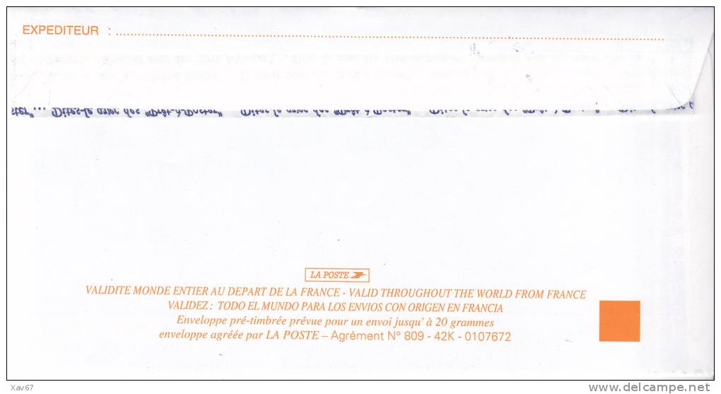 PAP De Service Hors Commerce  VOEUX 2002 De La Poste Avec La Carte De Voeux - Prêts-à-poster:Stamped On Demand & Semi-official Overprinting (1995-...)