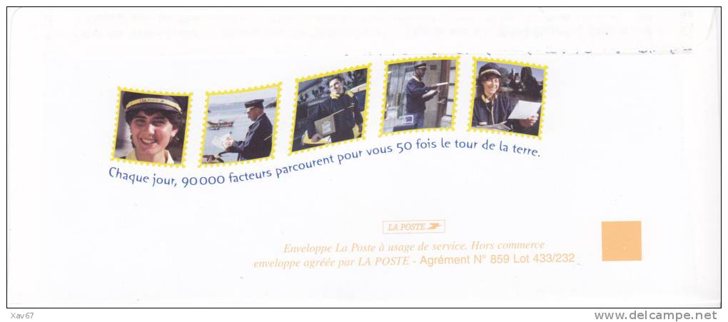 PAP De Service Hors Commerce  Votre Facteur Vous écrit SANS La Carte De Correspondance N° 859 Lot 433/232 - Prêts-à-poster:Stamped On Demand & Semi-official Overprinting (1995-...)