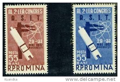 1957 ASIT 2nd Congress,Romania, Mi.1645-1646,MNH - Neufs