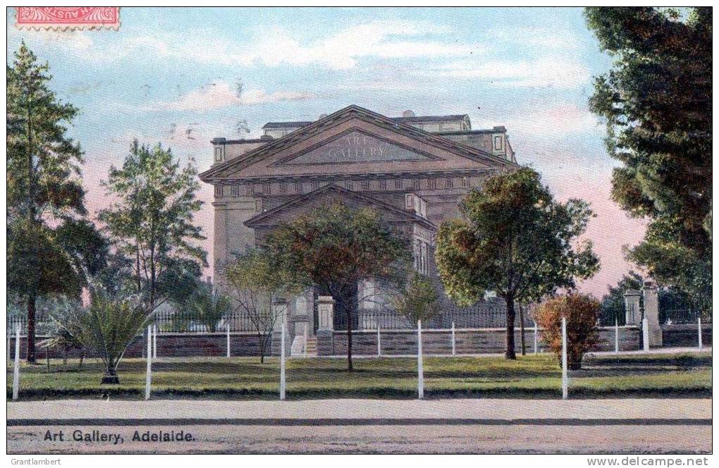 The Art Gallery, Adelaide - South Australian PC, Posted 1907 - See 2nd Scan - Adelaide