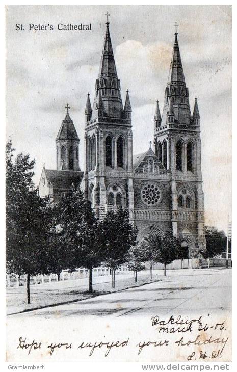 St. Peter's Cathedral, Adelaide - South Australian PC, Posted 1906 - See 2nd Scan - Adelaide