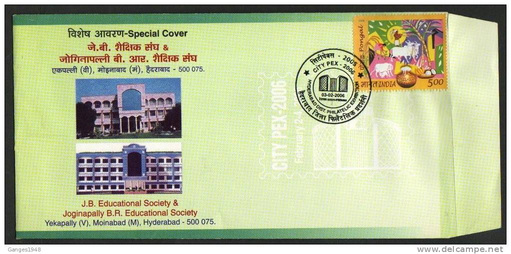 India  2006  J.B. EDUCATIONAL SOCIETY  Special Cover # 02647 - Brieven En Documenten