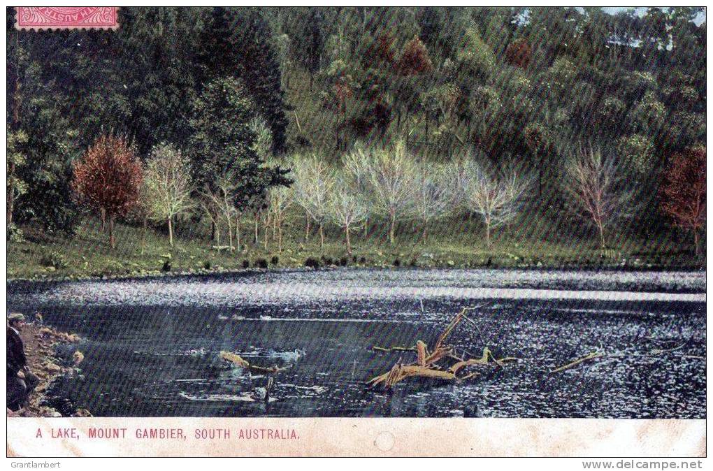 A Lake, Mount Gambier, South Australia - Posted 1907 - See 2nd Scan - Other & Unclassified