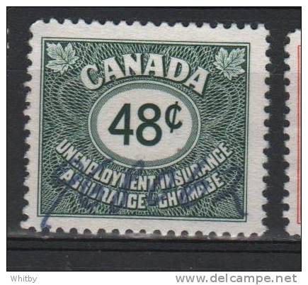 Canada 1955 48 Cent Unemployement Insurance Issue  #FU40 - Fiscale Zegels