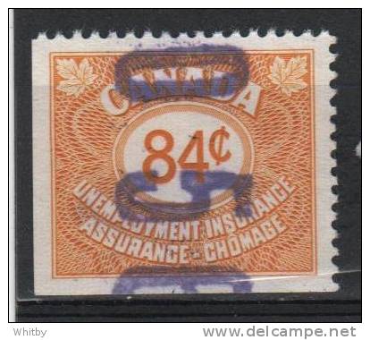 Canada 1955 84 Cent Unemployement Insurance Issue  #FU43 - Fiscale Zegels