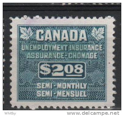 Canada 1955 $2.08 Unemployement Insurance Issue  #FU51 - Fiscale Zegels