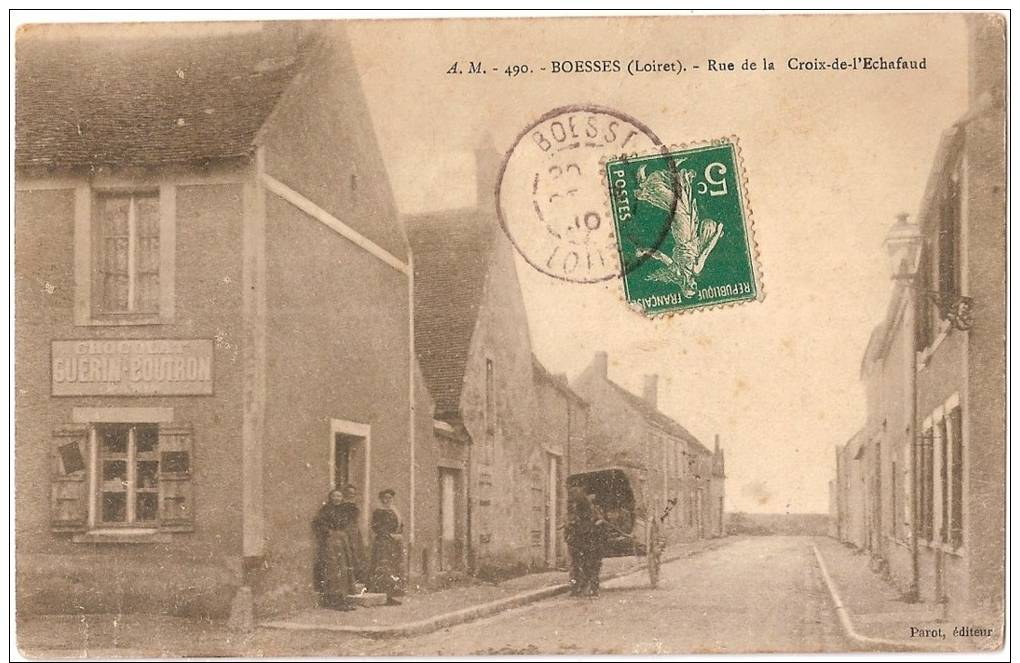 CPA 45 BOESSES RUE DE LA CROIX DE L ECHAFAUD TRES  RARE BELLE CARTE !! - Altri & Non Classificati