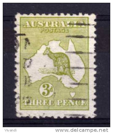 Australia - 1913 - 3d Kangaroo Definitive - Used - Gebruikt