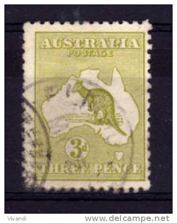 Australia - 1915 - 3d Kangaroo Definitive - Used - Gebruikt