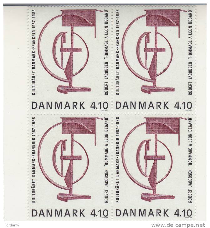 LOT 6 DANNEMARK N° 931 BLOC DE 4 ** - Unused Stamps