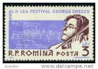 1961 2 Nd George Enescu Festival,Romania, Mi.1993,MNH - Unused Stamps