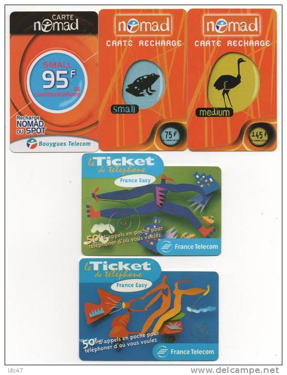 - Lot De 5 Cartes Téléphoniques (N°6) - Circulées - - Privat