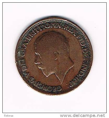 GREAT BRITAIN  1/2 PENNY  1929 - C. 1/2 Penny