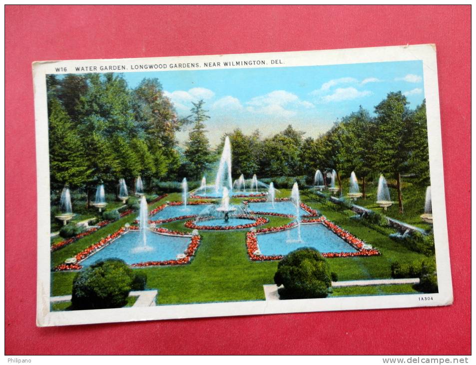 Delaware > Wilmington   Water Gardens Near Wilmington 1932 Cancel -- Ref 616 - Wilmington