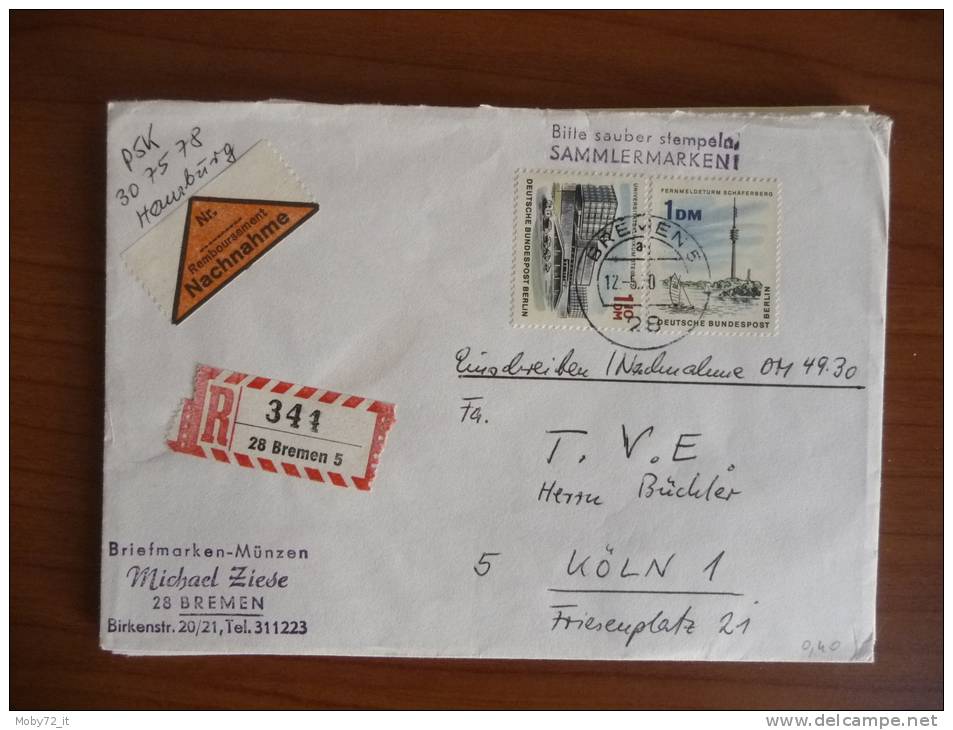 Berlino - 1970 - Contrassegno - Mi N. 264/65 - Lettres & Documents