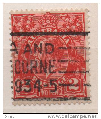 Fra125 Australia, Re, Roi, King George V, 1931-36, Fil Corona A (VI) Dent 13,5x12,5, N.79 Y&T - Oblitérés