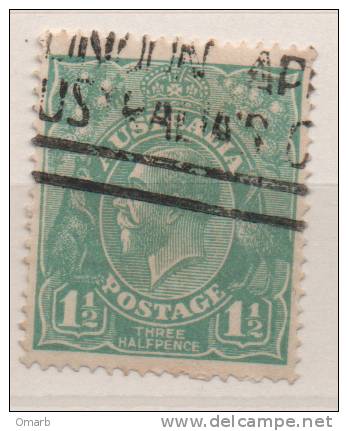 Fra123 Australia, Re, Roi, King George V, 1914-23, Fil Corona A (III) Dent 14, N.24 Y&T - Oblitérés