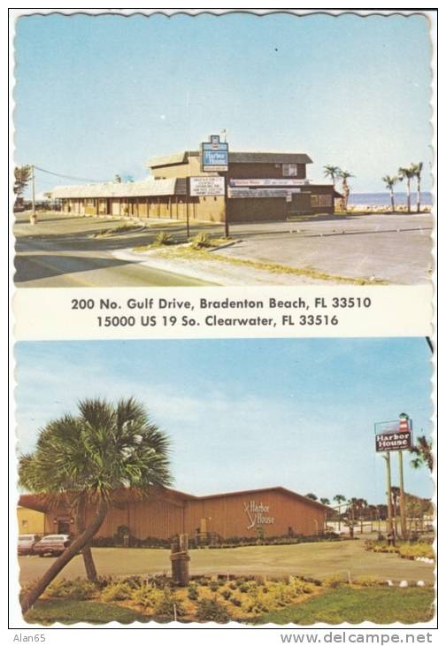 Clearwater &amp; Bradenton FL Florida, Harbor House Restaurants, Dining, On C1970s Vintage Postcard - Bradenton