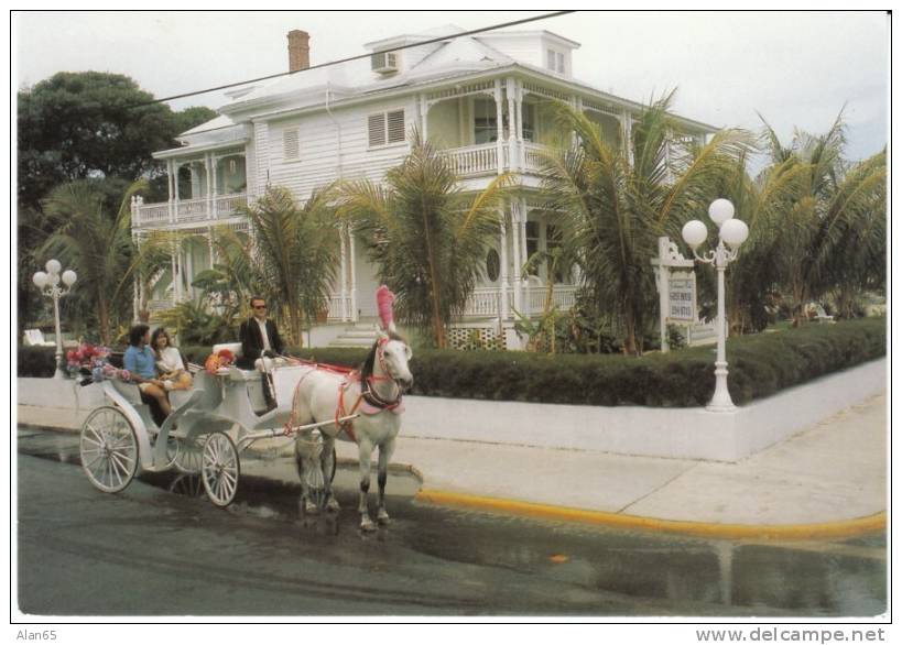 Key West FL Florida, Eduardo Gato Jr. House, Architecture, Bat Cave NC Postmark Cancel, On C1990s Vintage Postcard - Key West & The Keys