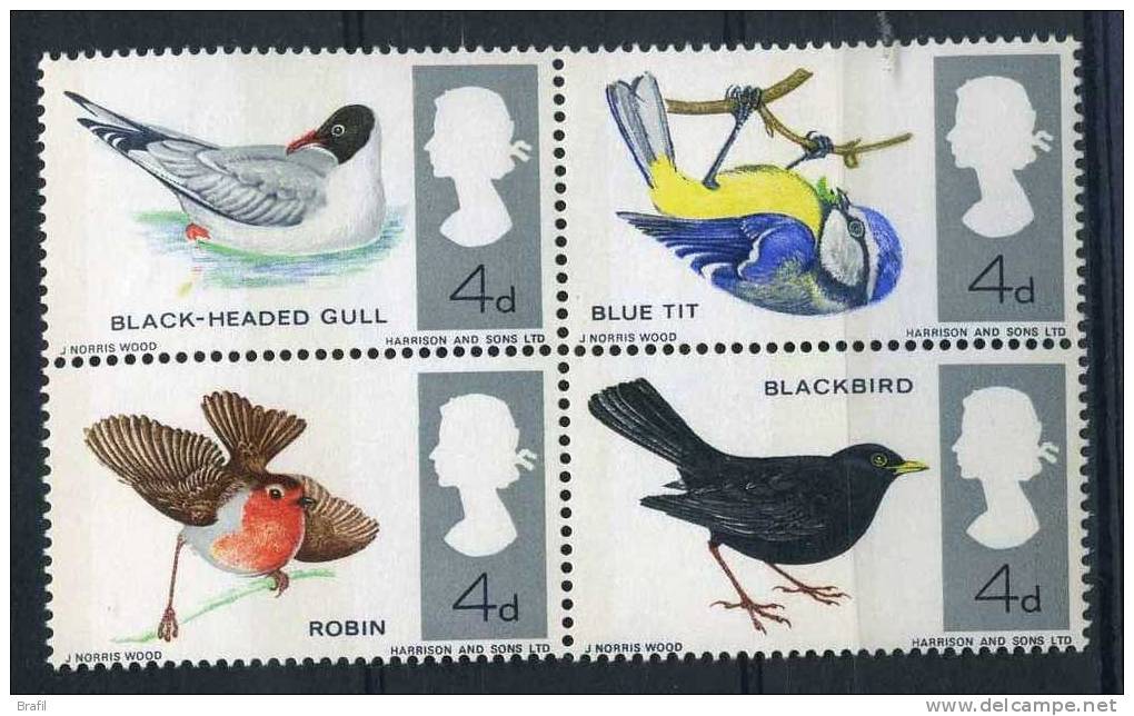 1966 Gran Bretagna, Uccelli , Serie Completa Nuova (**) - Unused Stamps
