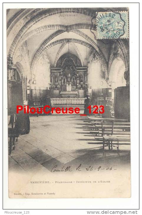 63 Puy De Dôme - VASSIVIERE - " Pélerinage - Intérieur De L'Eglise " - Autres & Non Classés