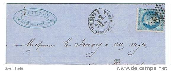 Etoile 28/ Demie-lettre Pour Reims.                                                                                Lot47 - 1849-1876: Période Classique