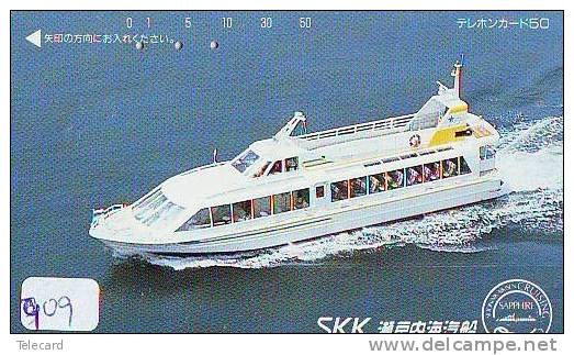 Télécarte JAPON * BATEAU * PHONECARD JAPAN * SHIP * CRUISE  (909) TELEFONKARTE SCHIFF * Schip - Boot - Barco - - Boten