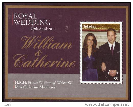 TOKELAU 2011- Mariage Royal William Et Kate - BF Neuf *** MNH Sheet Royal Wedding - Tokelau