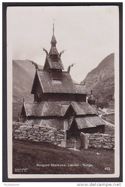 Norway PPC Borgund Stavkirke, Lærdal Written 18th June 1910 Mittel & Co. 422 Echte Real Photo Véritable Vera (2 Scans) - Norvège