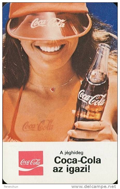 COCA-COLA * SOFT DRINK * WOMAN * GIRL * KISVARDA * CALENDAR * KSZV 1982 * Hungary - Tamaño Pequeño : 1981-90