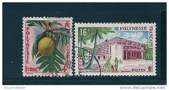 Polynésie  Timbres De 1958/60  N°13 Et 14  Oblitéré - Oblitérés