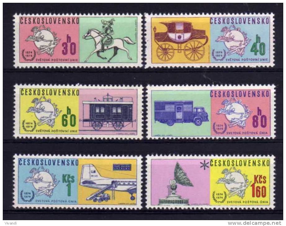 Czechoslovakia - 1974 - UPU Centenary - MH - Unused Stamps