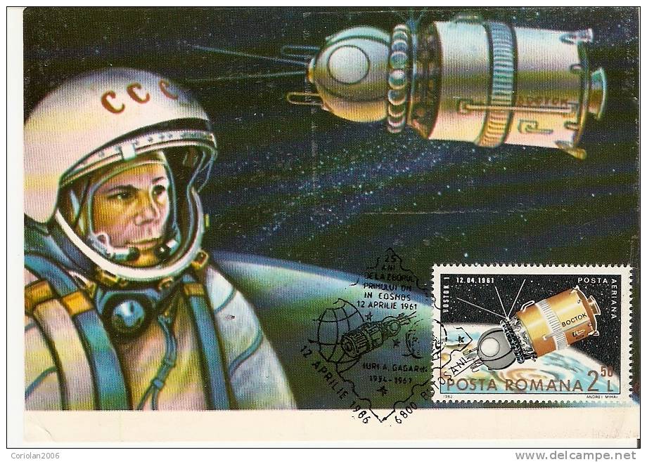 Romania Maxi Card / VOSTOCK 1 And Gagarin - Europe