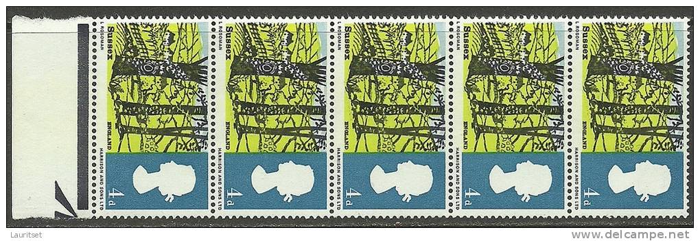 ENGLAND Great Britain. Sussex As 5-stripe MNH - Unused Stamps