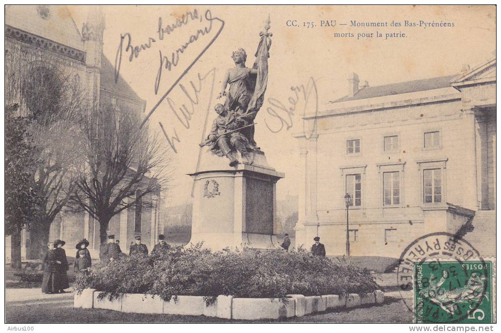 Pau - Monument Des Bas-Pyrénéens Morts Pour La Patrie  - - Pau