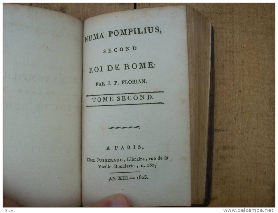 NUMA POMPILIUS Second Roi De Rome -  J. P. FLORIAN -  AN XIII 1805 - 1801-1900