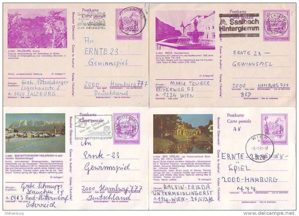 996a: Lot 8 Verschiedene Alte Bildpostkarten (2 Scans) - Colecciones