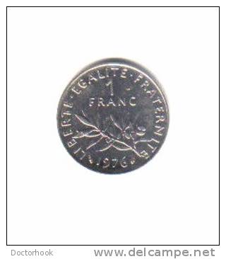 FRANCE   1  FRANC  1976  (KM # 925.1) - Other & Unclassified