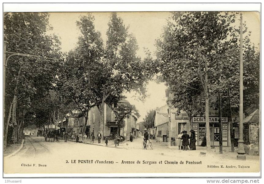 Carte Postale Ancienne Le Pontet - Avenue De Sorgues Et Chemin De Panisset - Bureau De Tabacs - Le Pontet