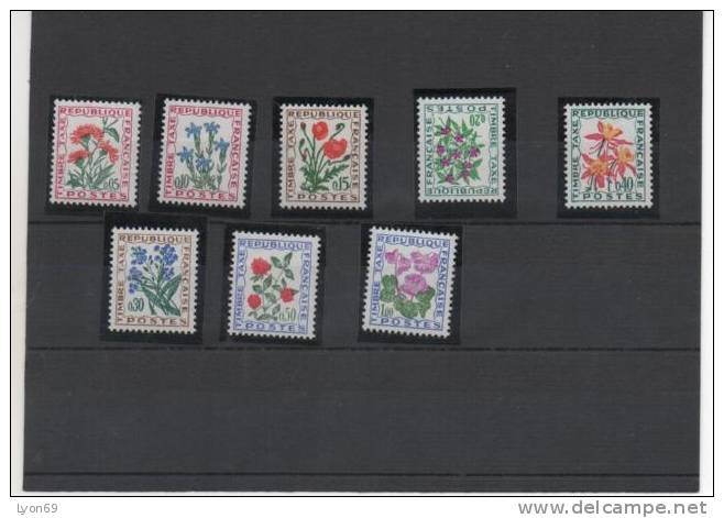 TIMBRE POSTE   TAXE  N° YVERT NEUFS °°  95/102   FLEURS - 1960-.... Neufs