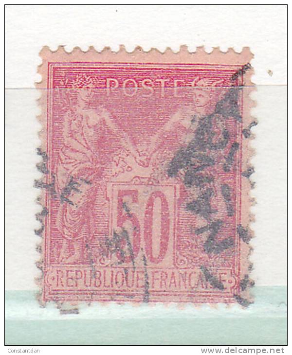 FRANCE N° 98 50C ROSE PALE TYPE SAGE OBL - 1876-1878 Sage (Type I)